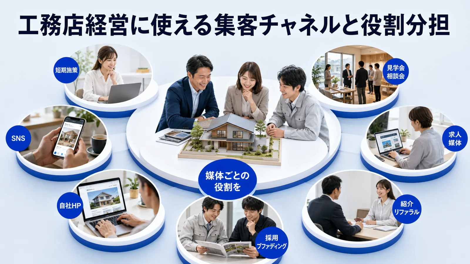 工務店経営に使える集客チャネルと役割分担