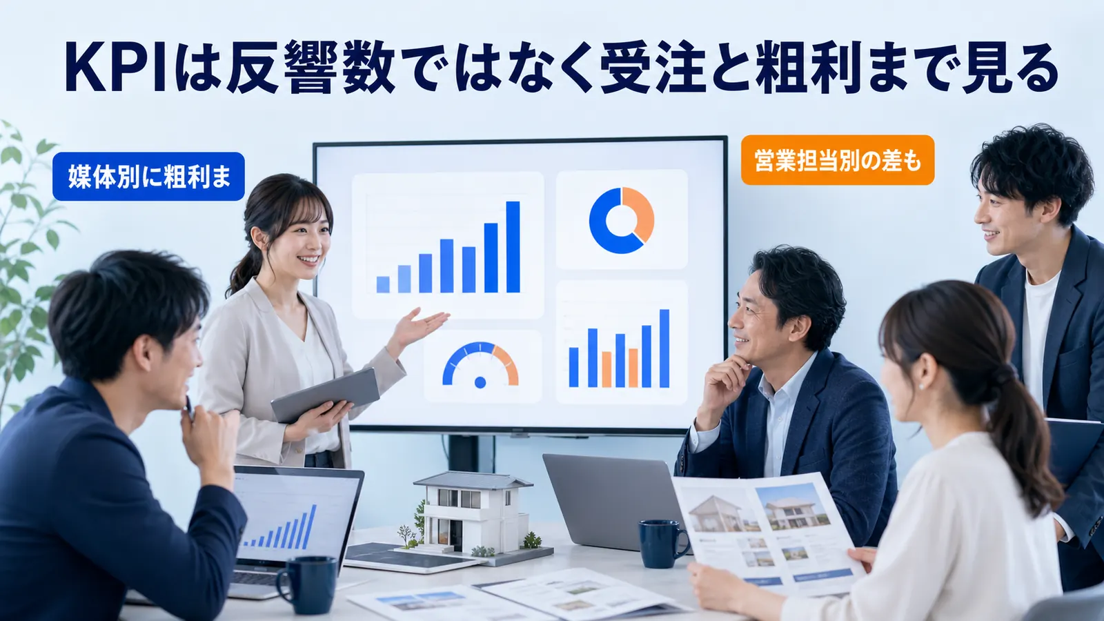 KPIは反響数ではなく受注と粗利まで見る