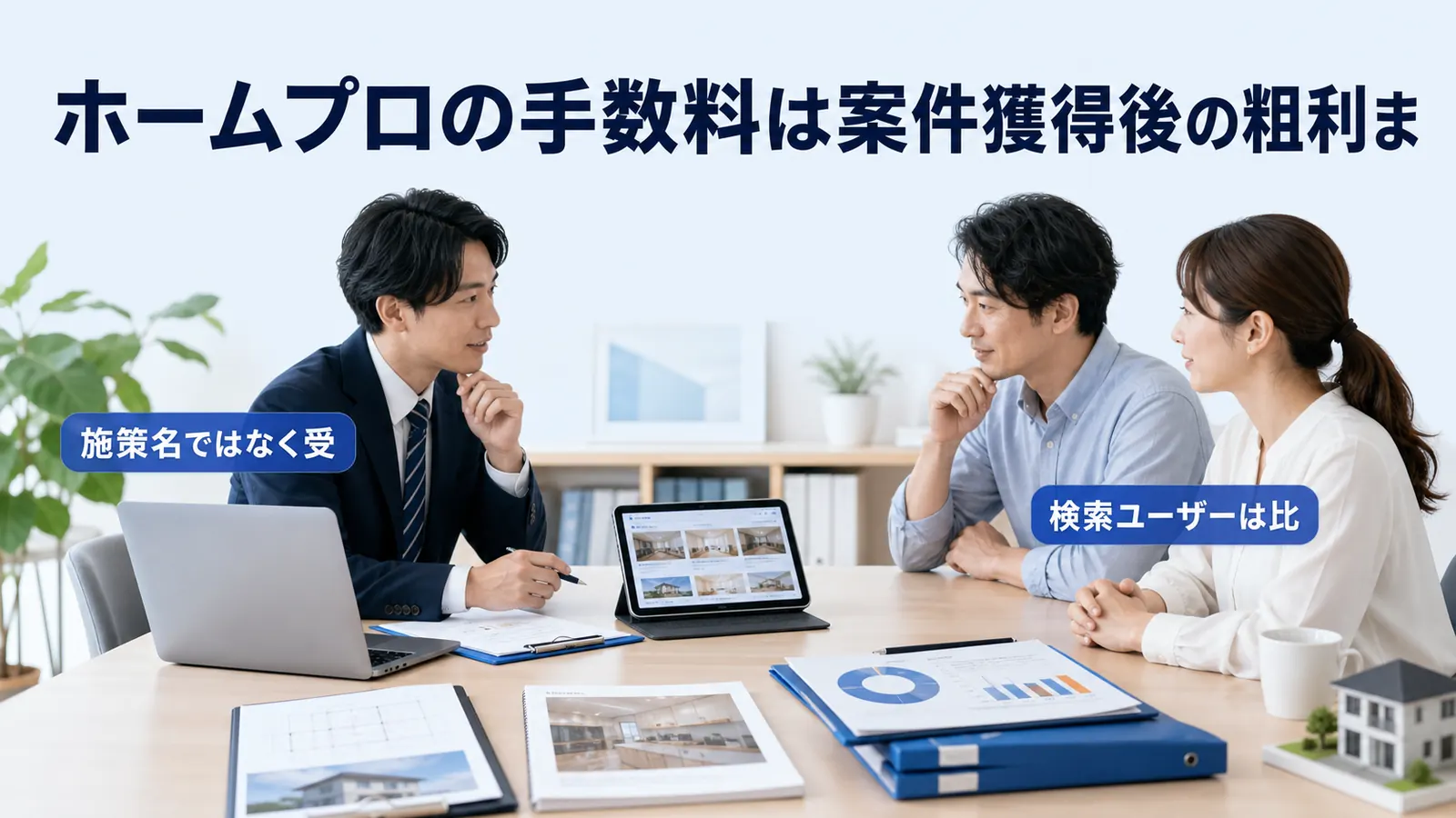 ホームプロの手数料は案件獲得後の粗利ま