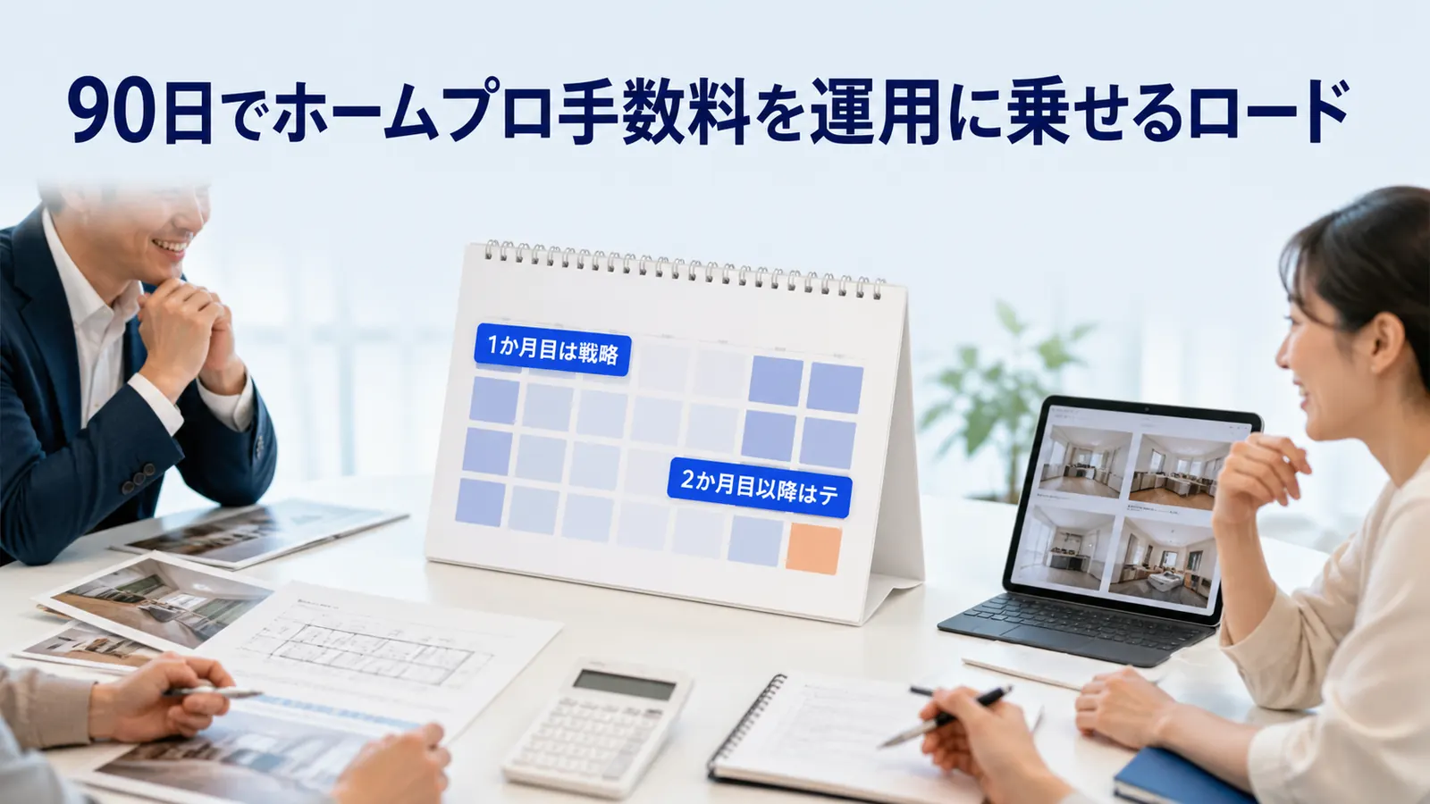 90日でホームプロ手数料を運用に乗せるロード