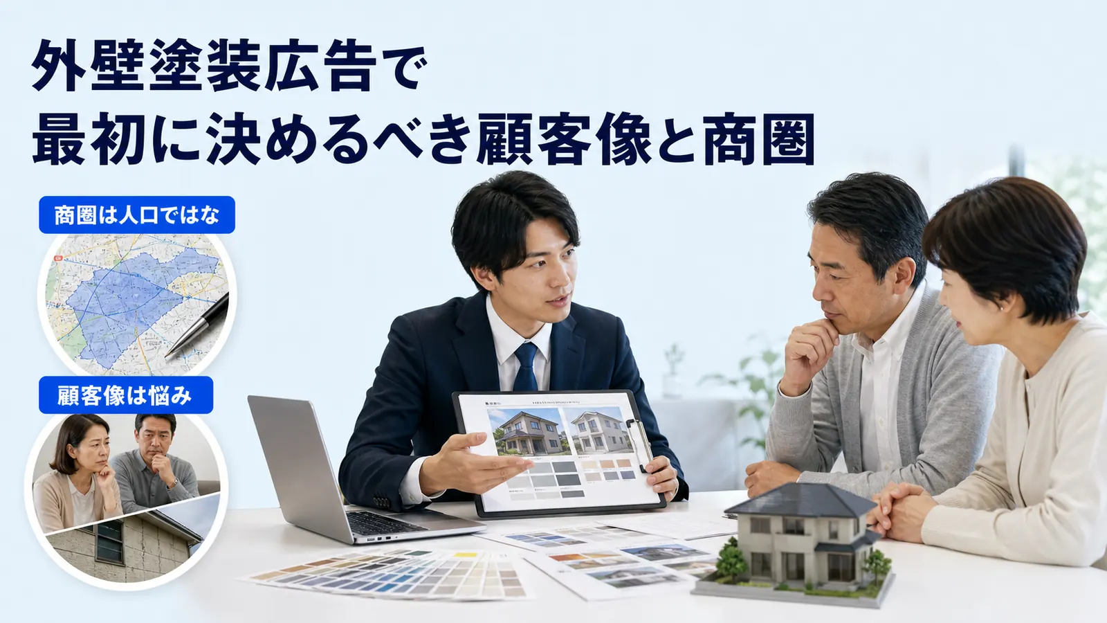 外壁塗装広告で最初に決めるべき顧客像と商圏