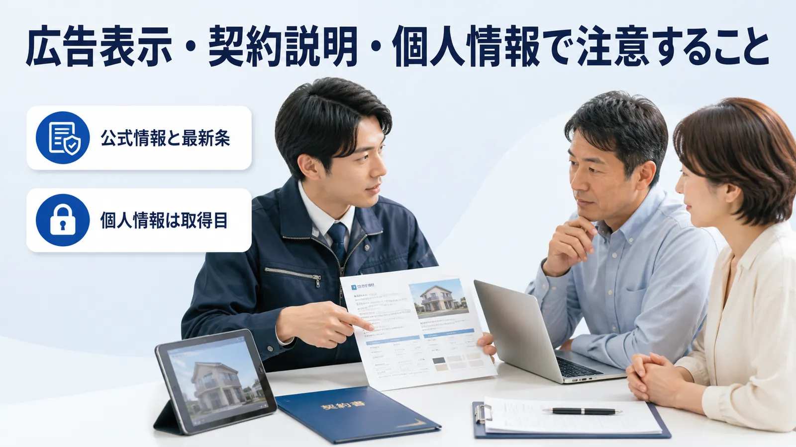 広告表示・契約説明・個人情報で注意すること