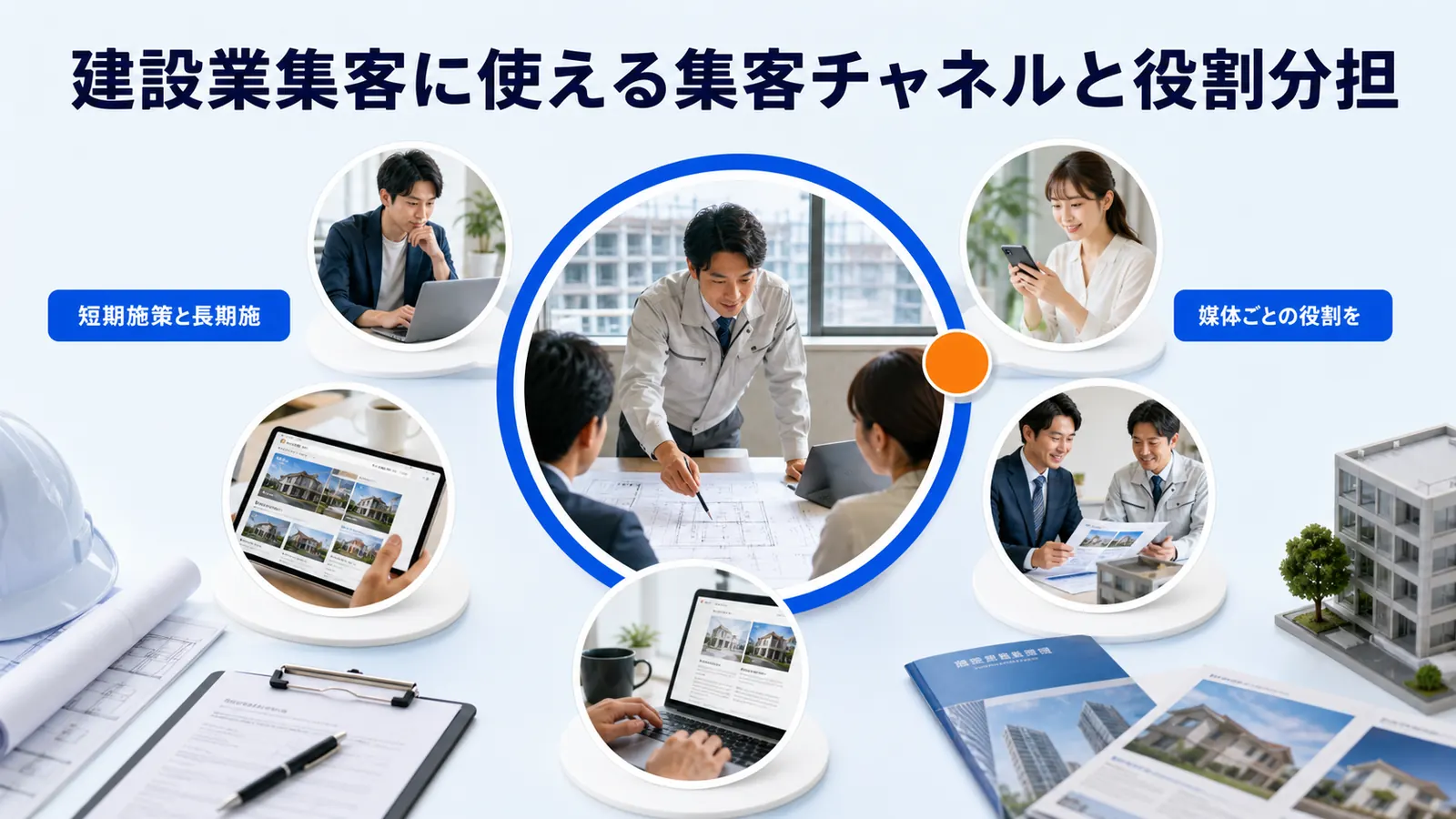 建設業集客に使える集客チャネルと役割分担