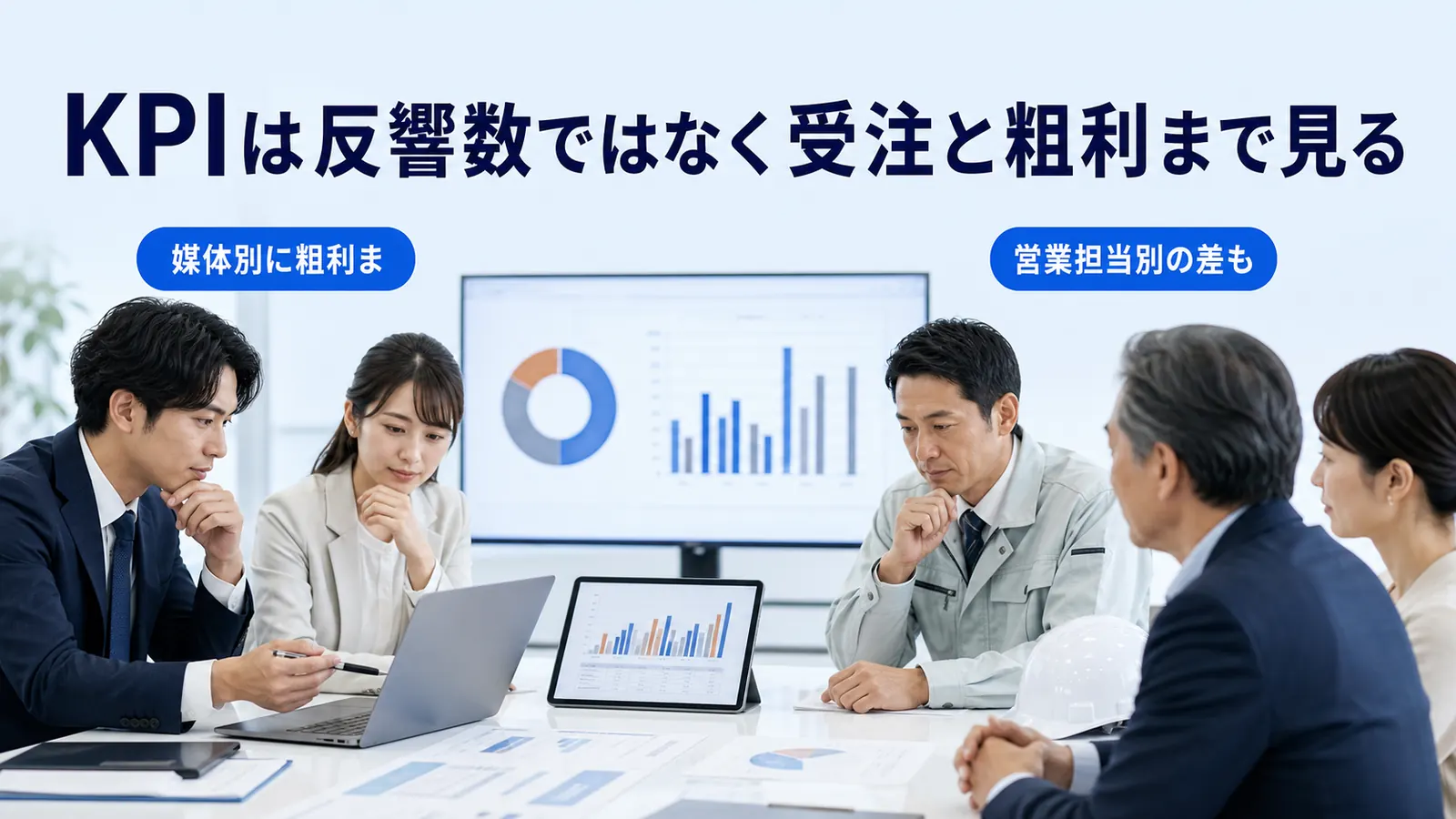 KPIは反響数ではなく受注と粗利まで見る