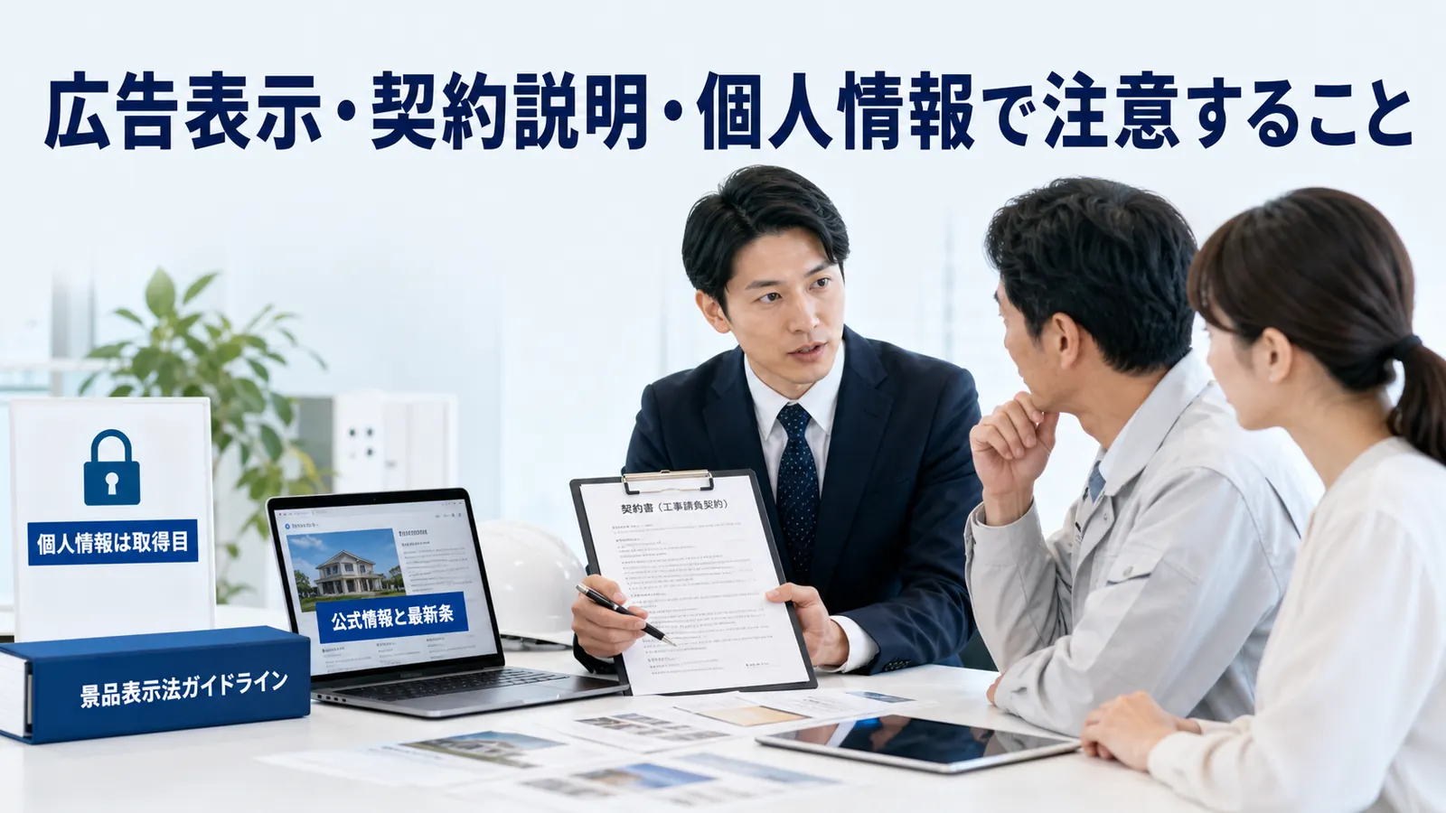 広告表示・契約説明・個人情報で注意すること