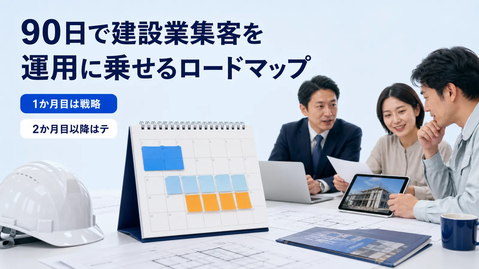 90日で建設業集客を運用に乗せるロードマップ