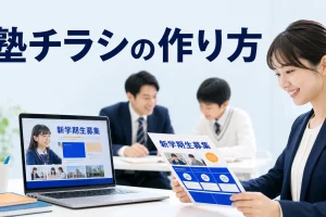 塾チラシの作り方を内容別のオリジナル構図で整理した図解
