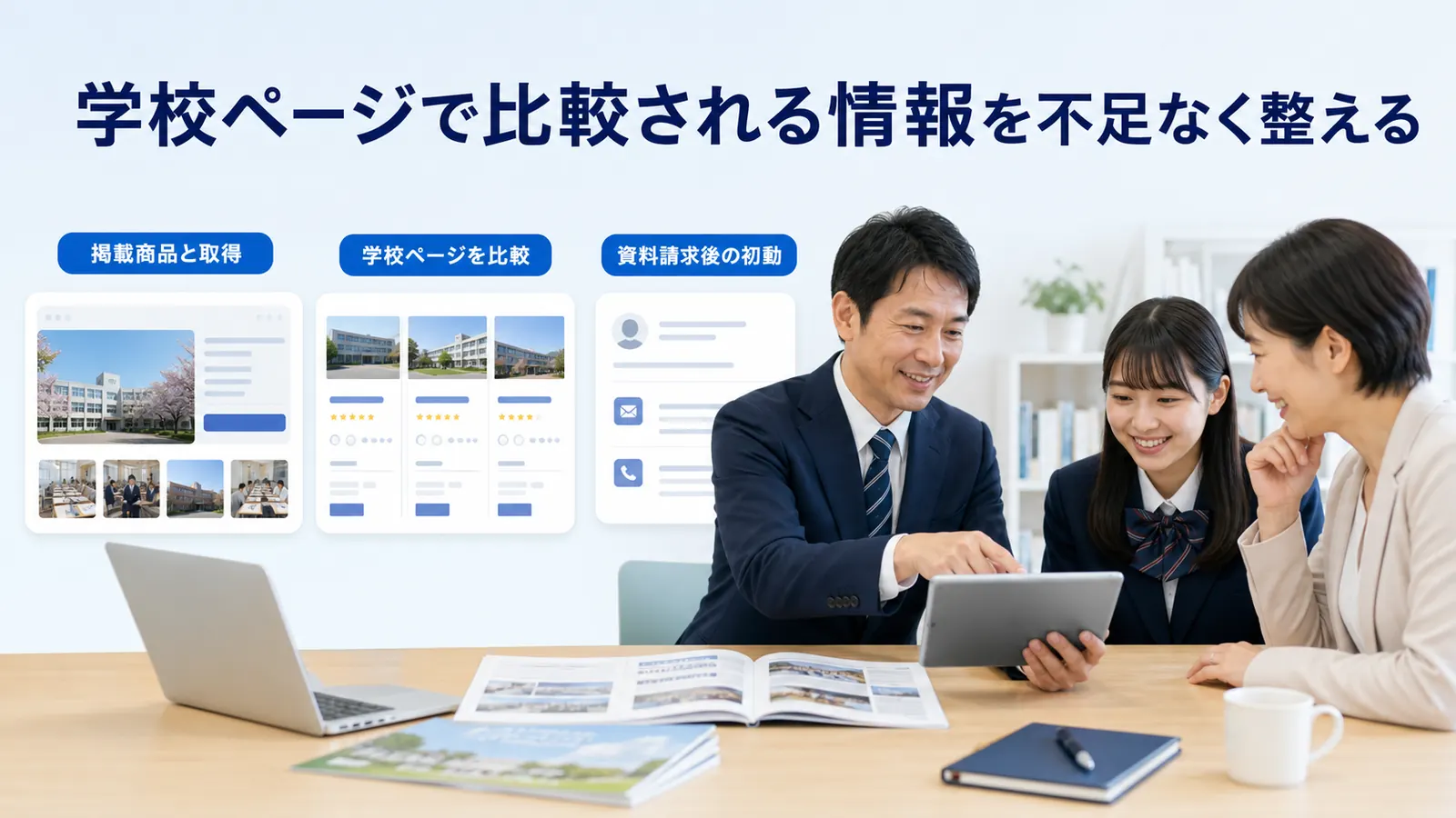 学校ページで比較される情報を不足なく整える
