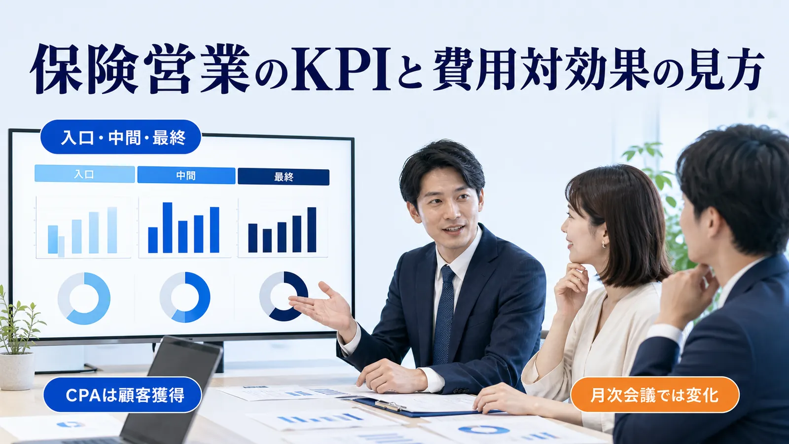 保険営業のKPIと費用対効果の見方