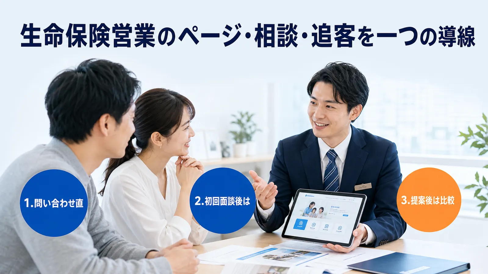 生命保険営業のページ・相談・追客を一つの導線