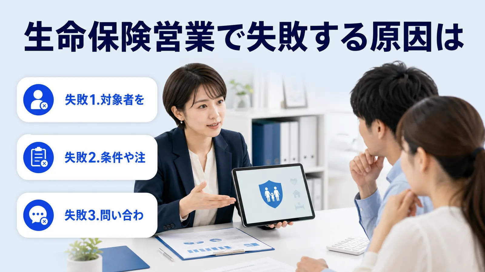 生命保険営業で失敗する原因は