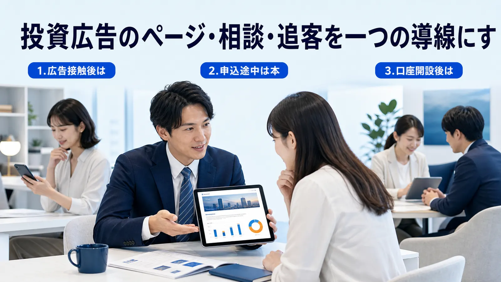 投資広告のページ・相談・追客を一つの導線にす