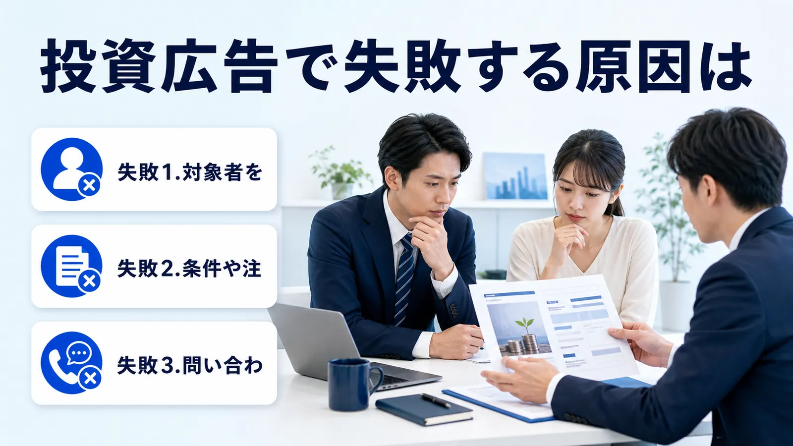 投資広告で失敗する原因は