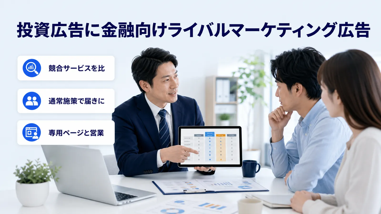 投資広告に金融向けライバルマーケティング広告