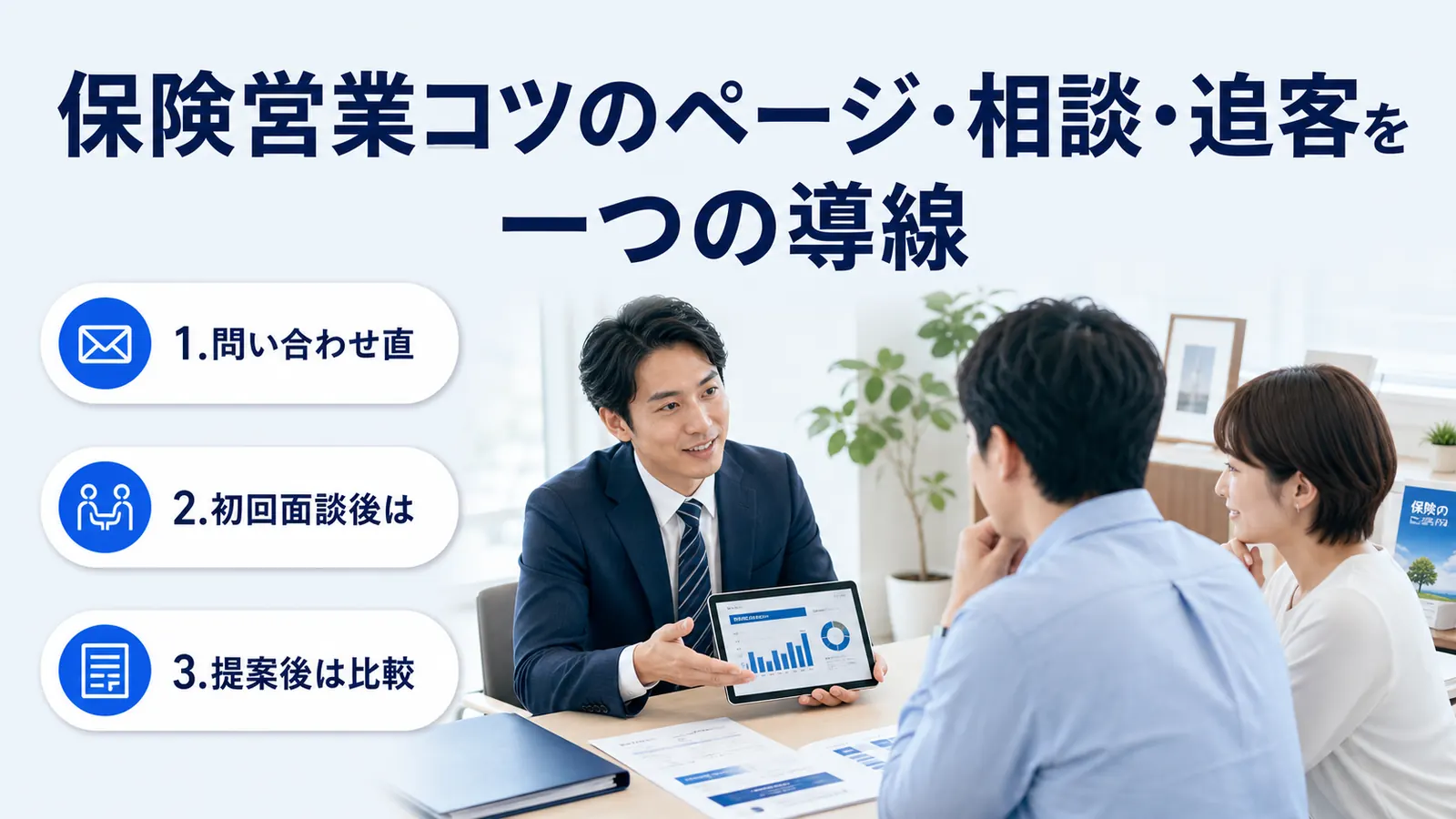 保険営業コツのページ・相談・追客を一つの導線
