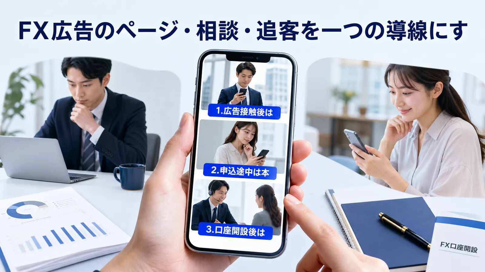 FX広告のページ・相談・追客を一つの導線にす