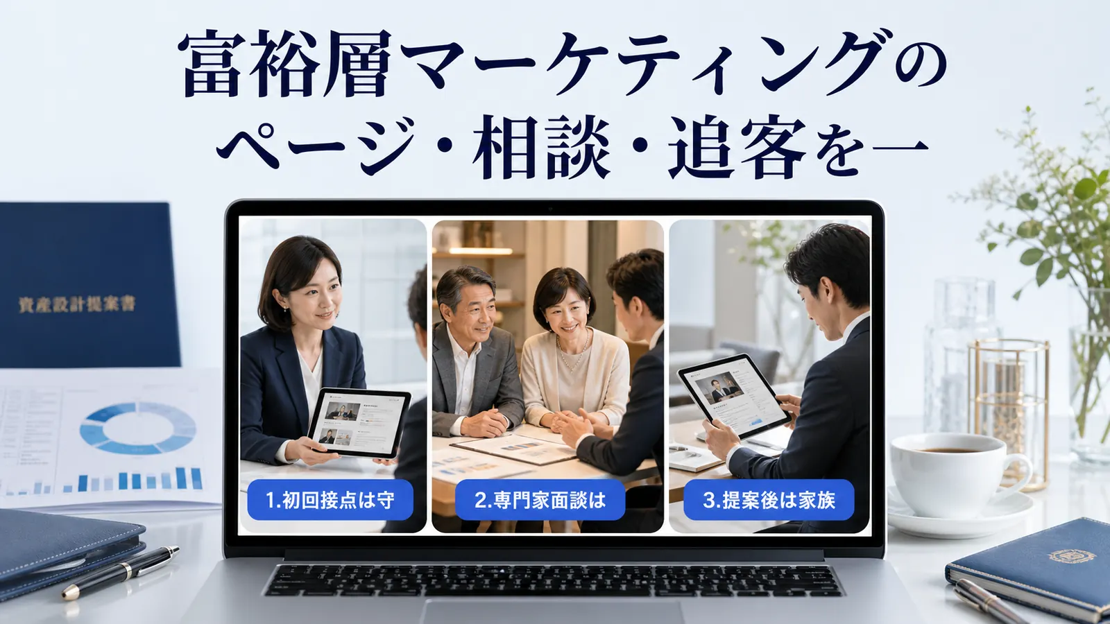 富裕層マーケティングのページ・相談・追客を一