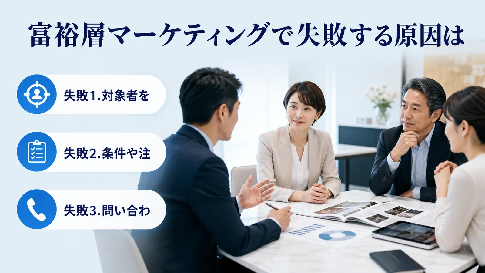 富裕層マーケティングで失敗する原因は
