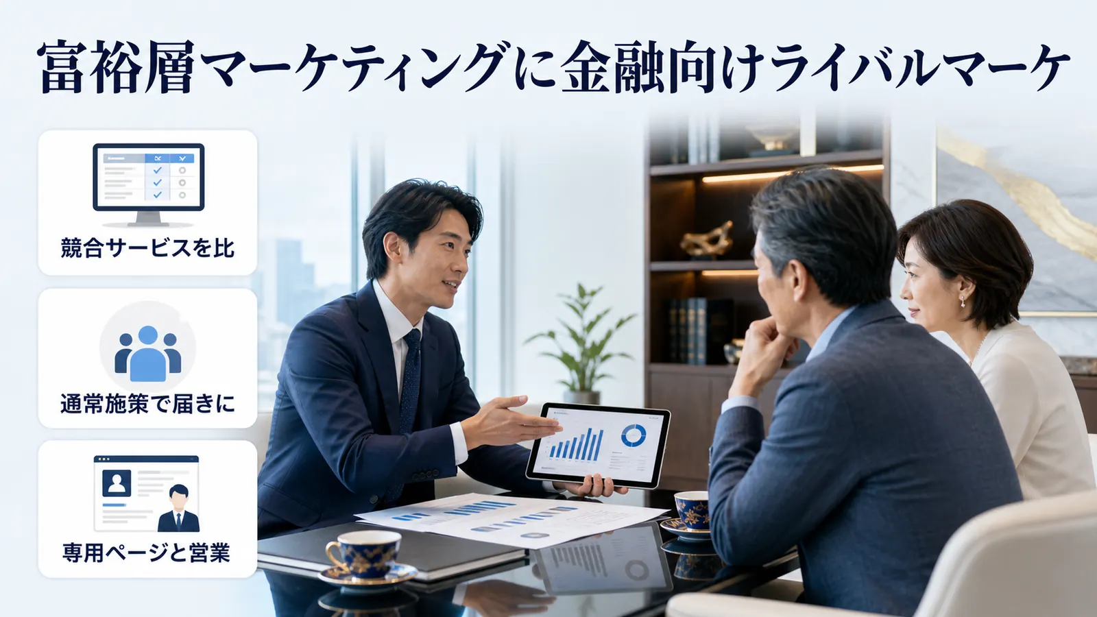 富裕層マーケティングに金融向けライバルマーケ