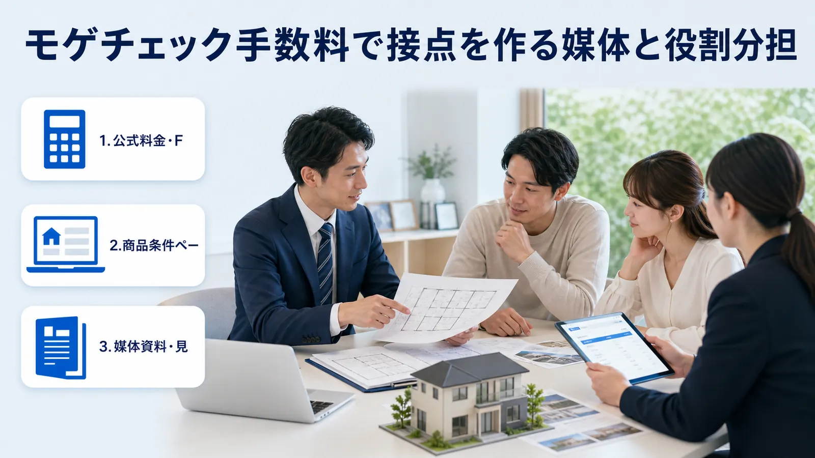 モゲチェック手数料で接点を作る媒体と役割分担