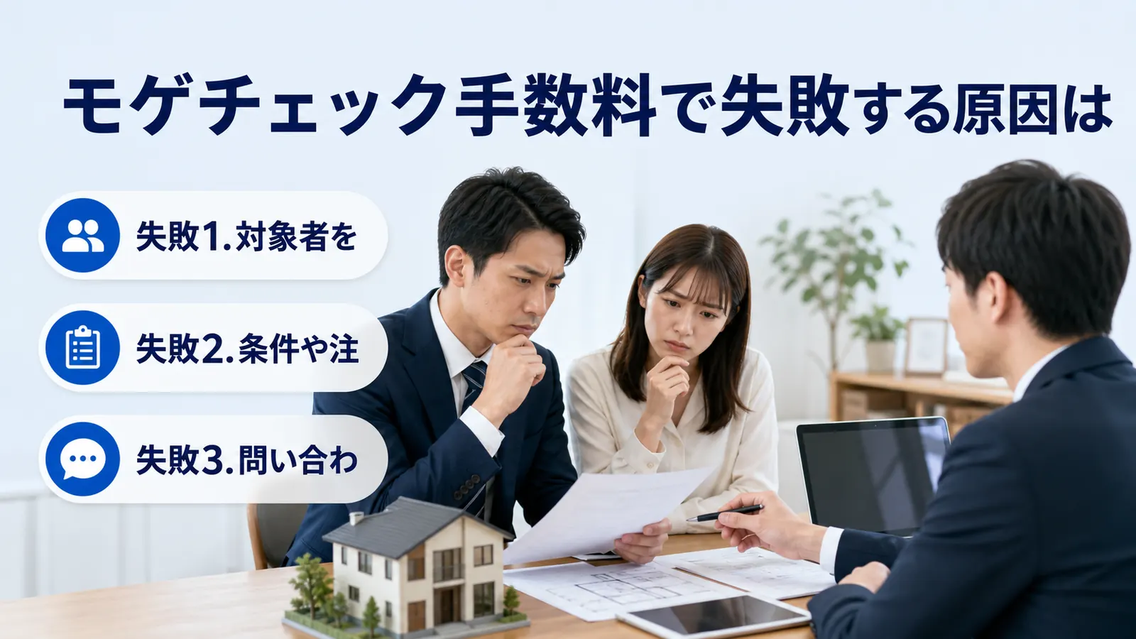 モゲチェック手数料で失敗する原因は
