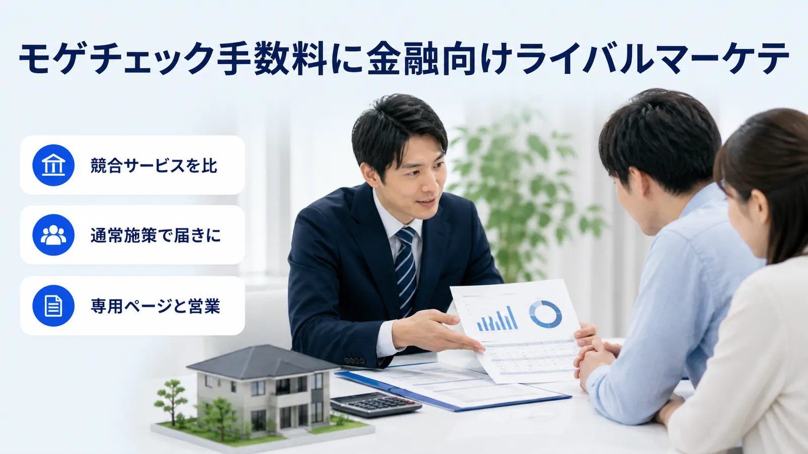 モゲチェック手数料に金融向けライバルマーケテ