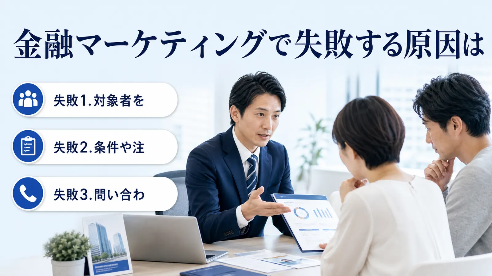 金融マーケティングで失敗する原因は