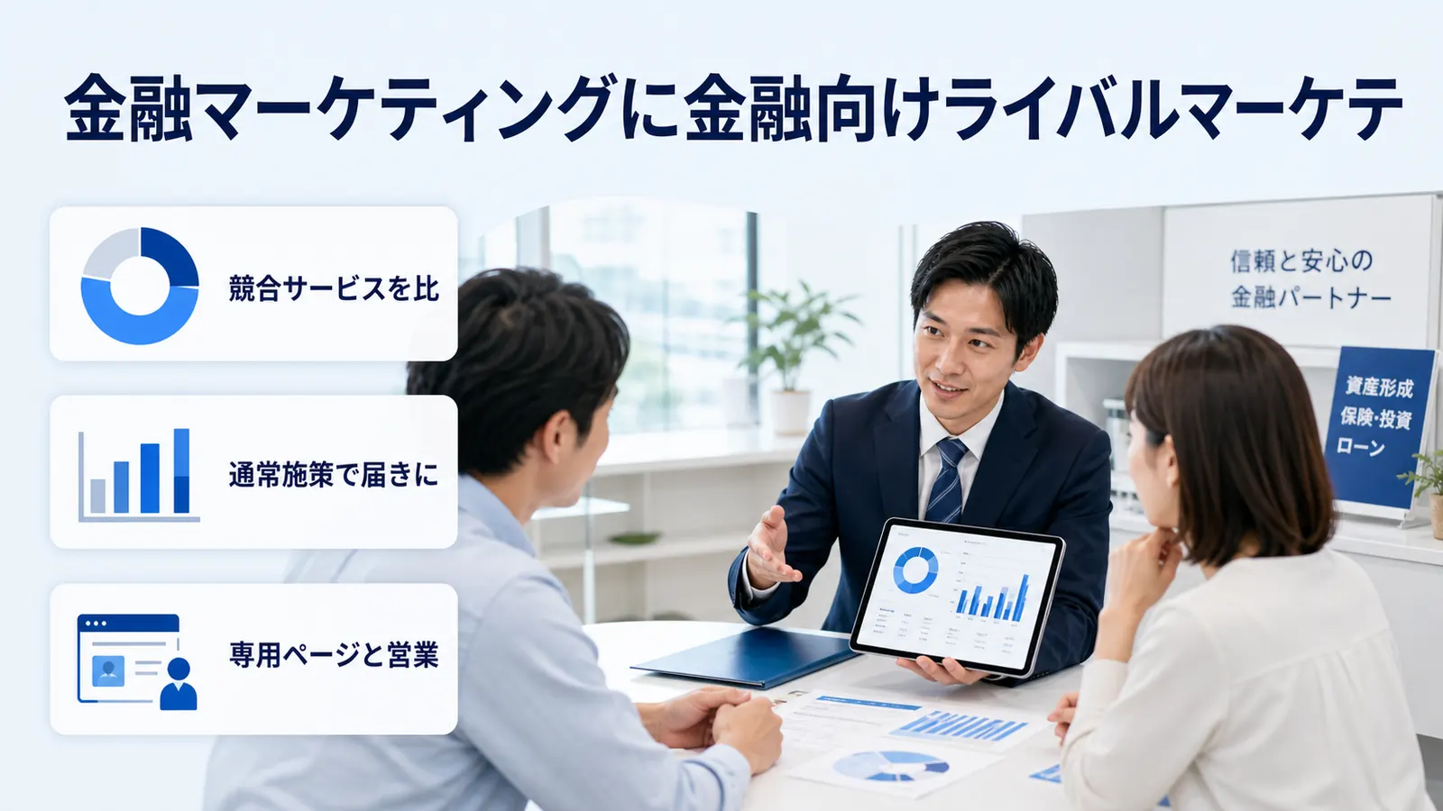 金融マーケティングに金融向けライバルマーケテ