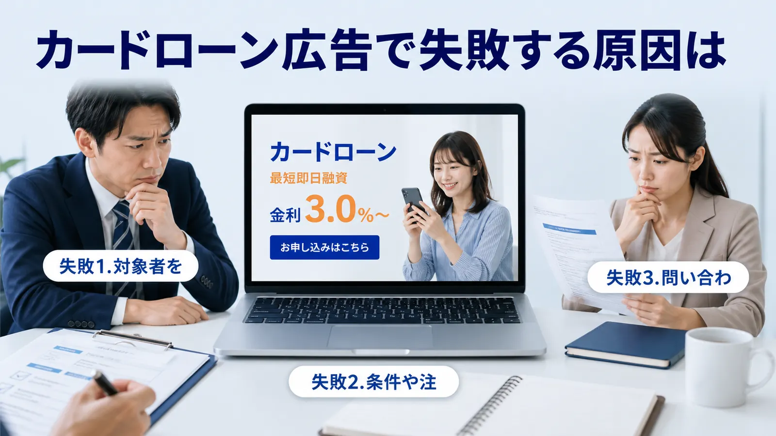 カードローン広告で失敗する原因は