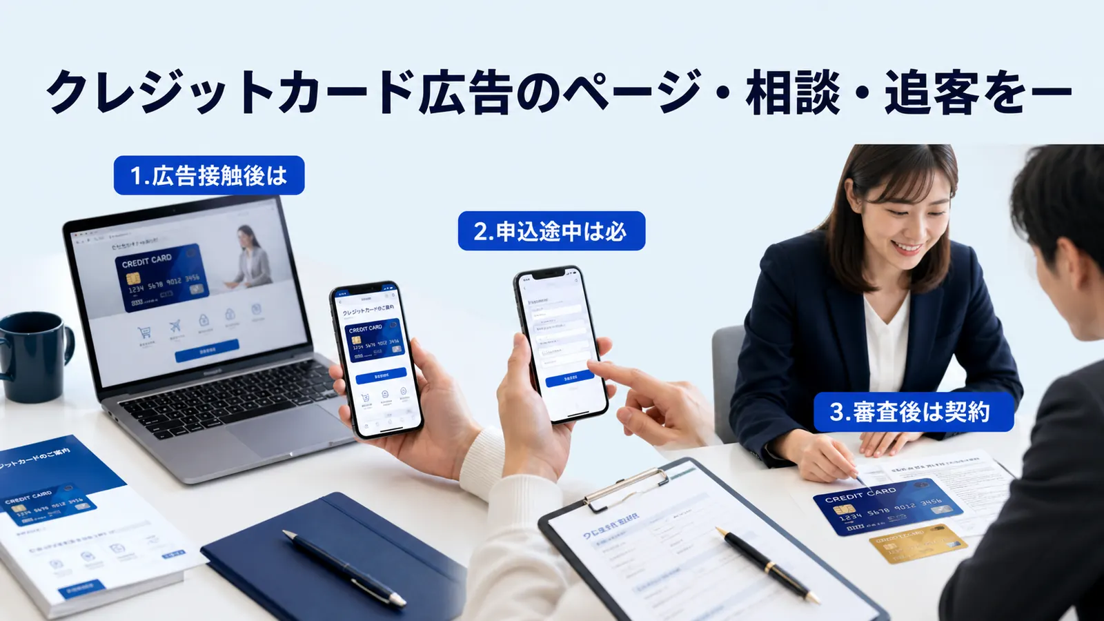 クレジットカード広告のページ・相談・追客を一