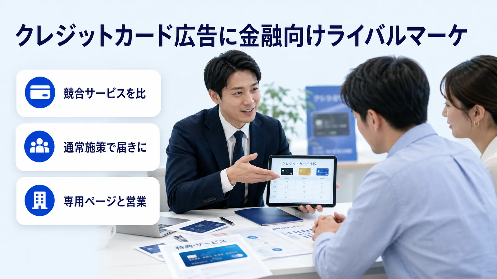 クレジットカード広告に金融向けライバルマーケ