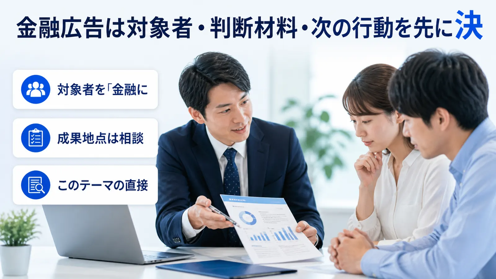 金融広告は対象者・判断材料・次の行動を先に決