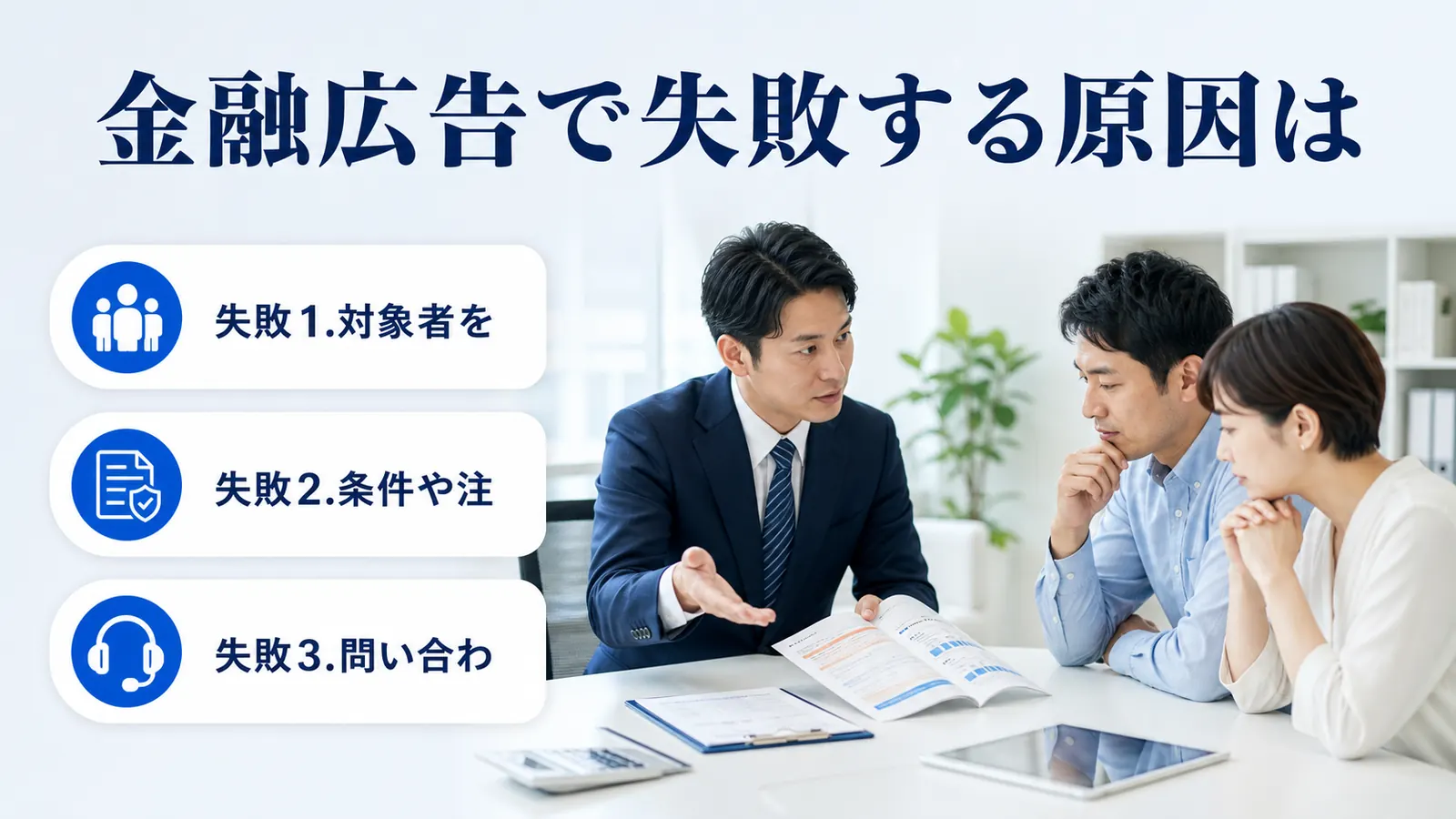 金融広告で失敗する原因は