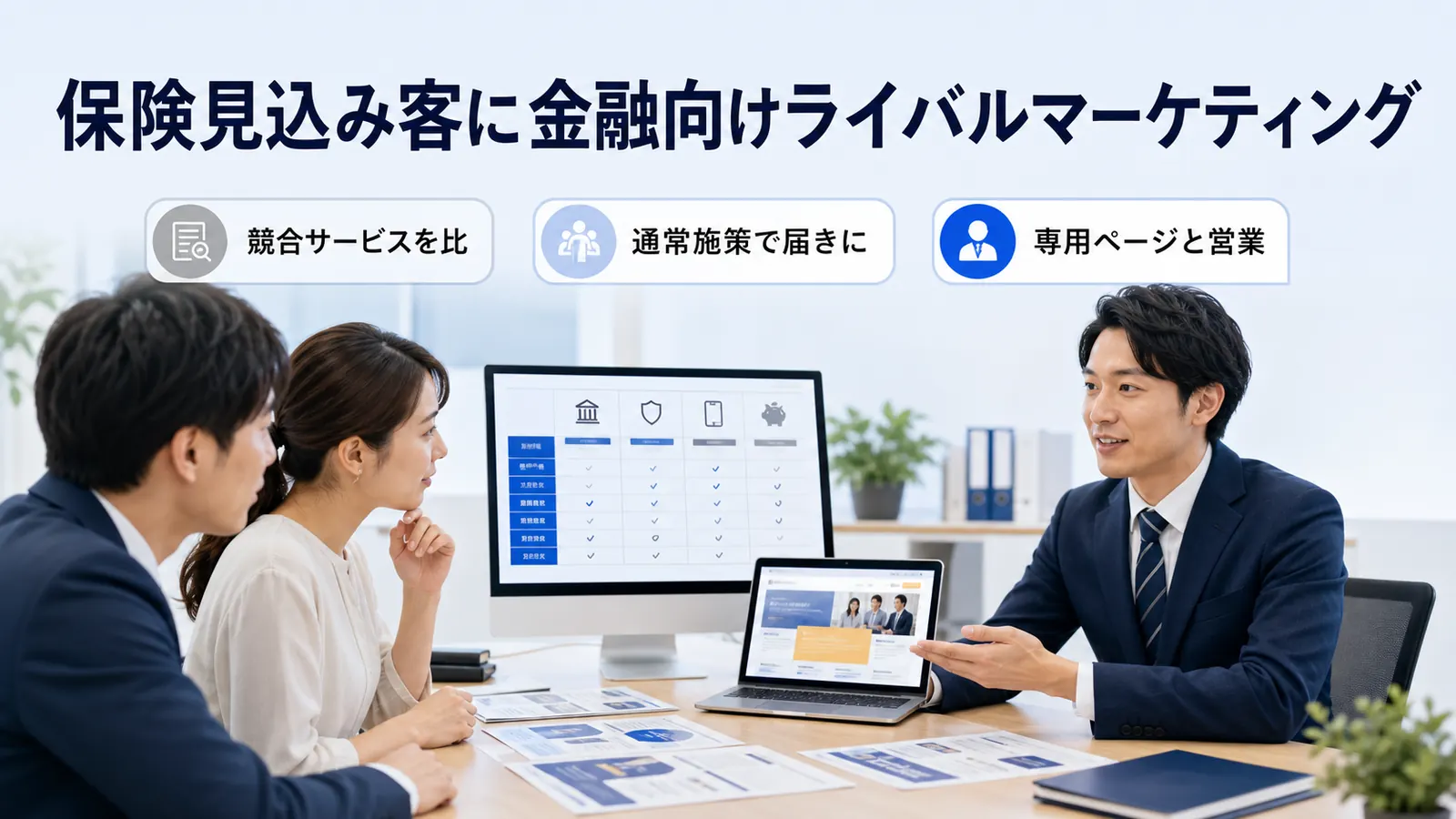 保険見込み客に金融向けライバルマーケティング