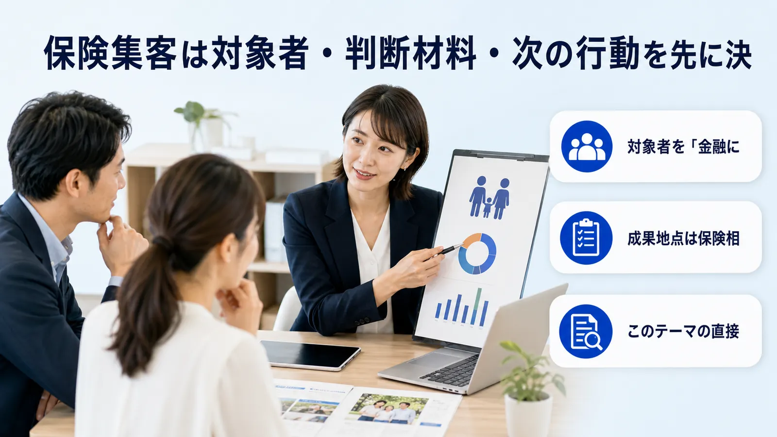 保険集客は対象者・判断材料・次の行動を先に決