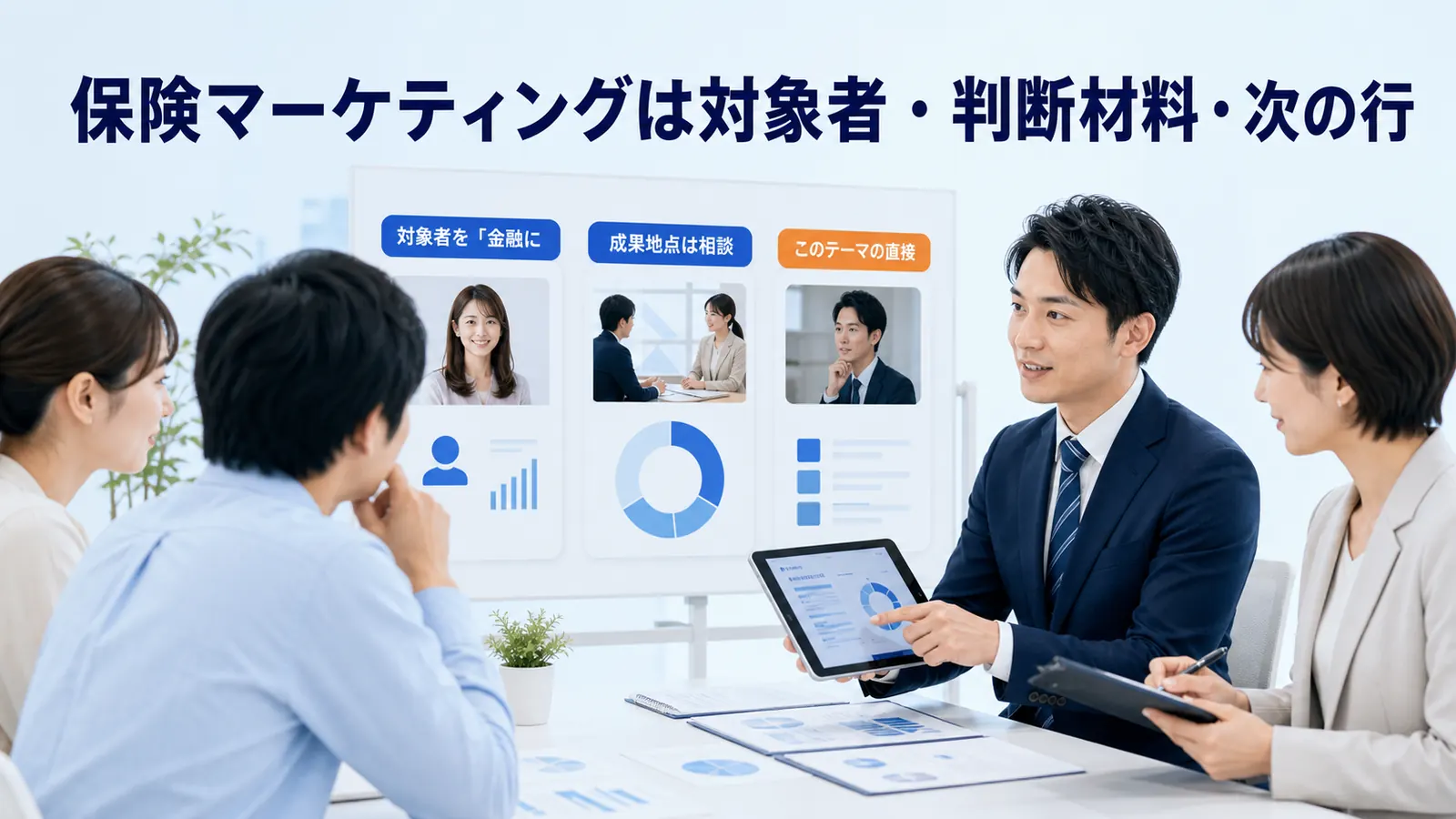 保険マーケティングは対象者・判断材料・次の行