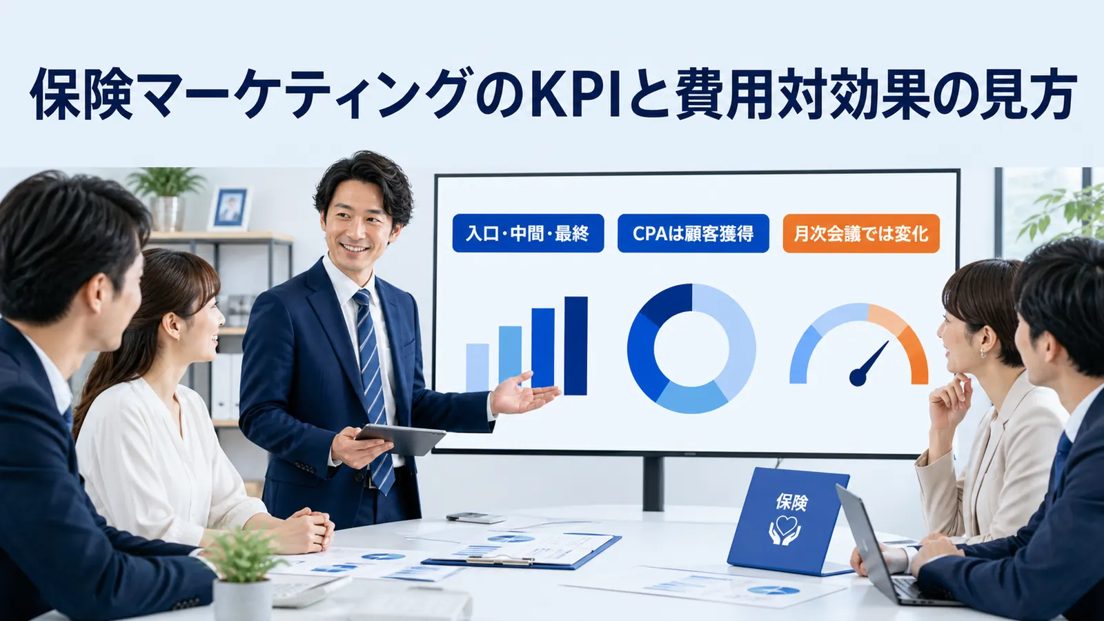 保険マーケティングのKPIと費用対効果の見方