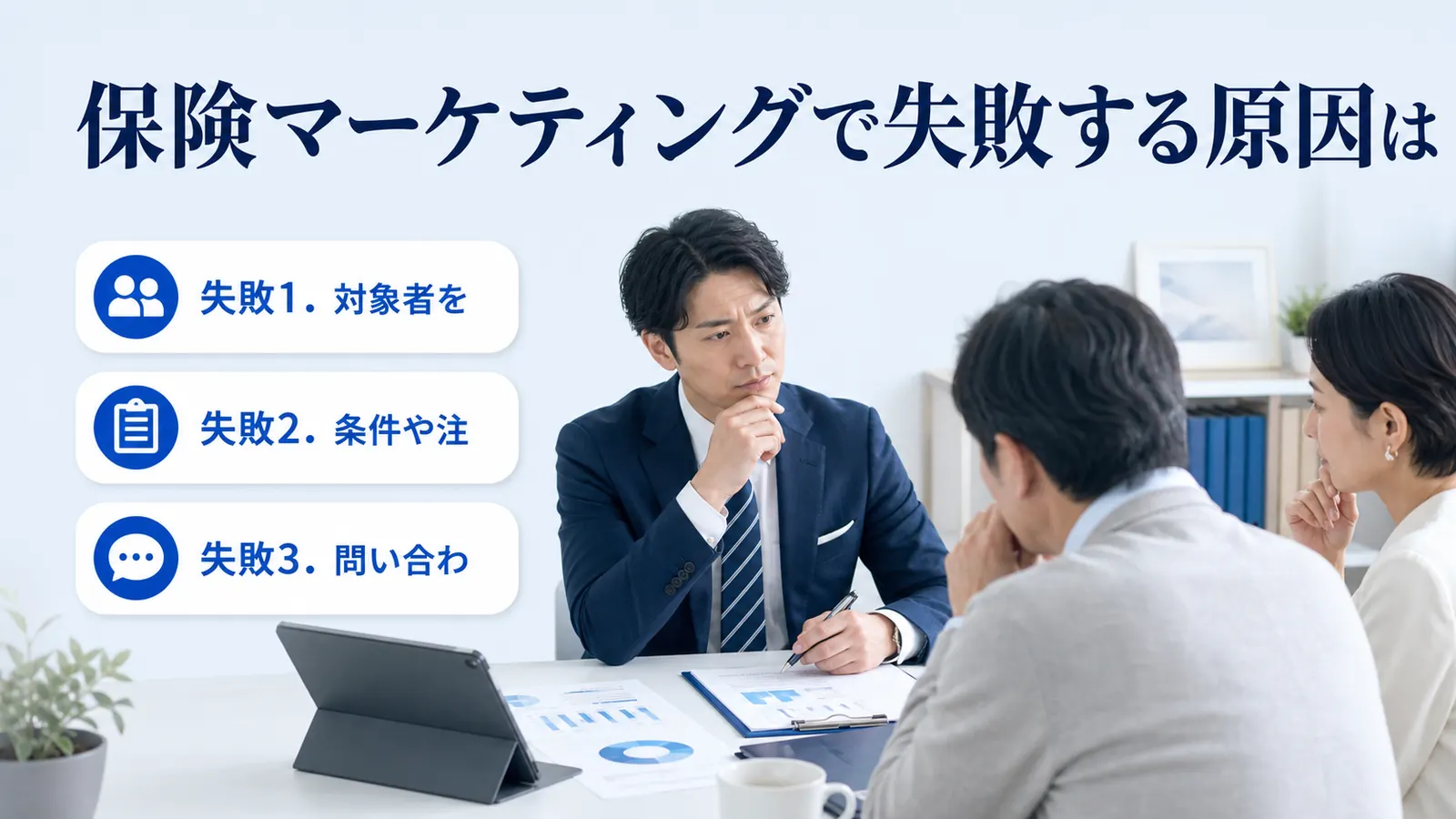 保険マーケティングで失敗する原因は