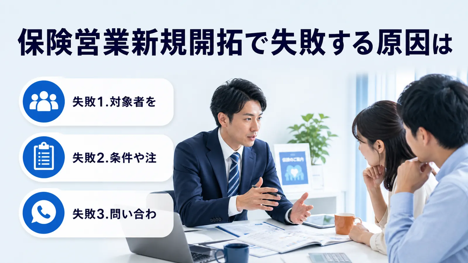 保険営業新規開拓で失敗する原因は