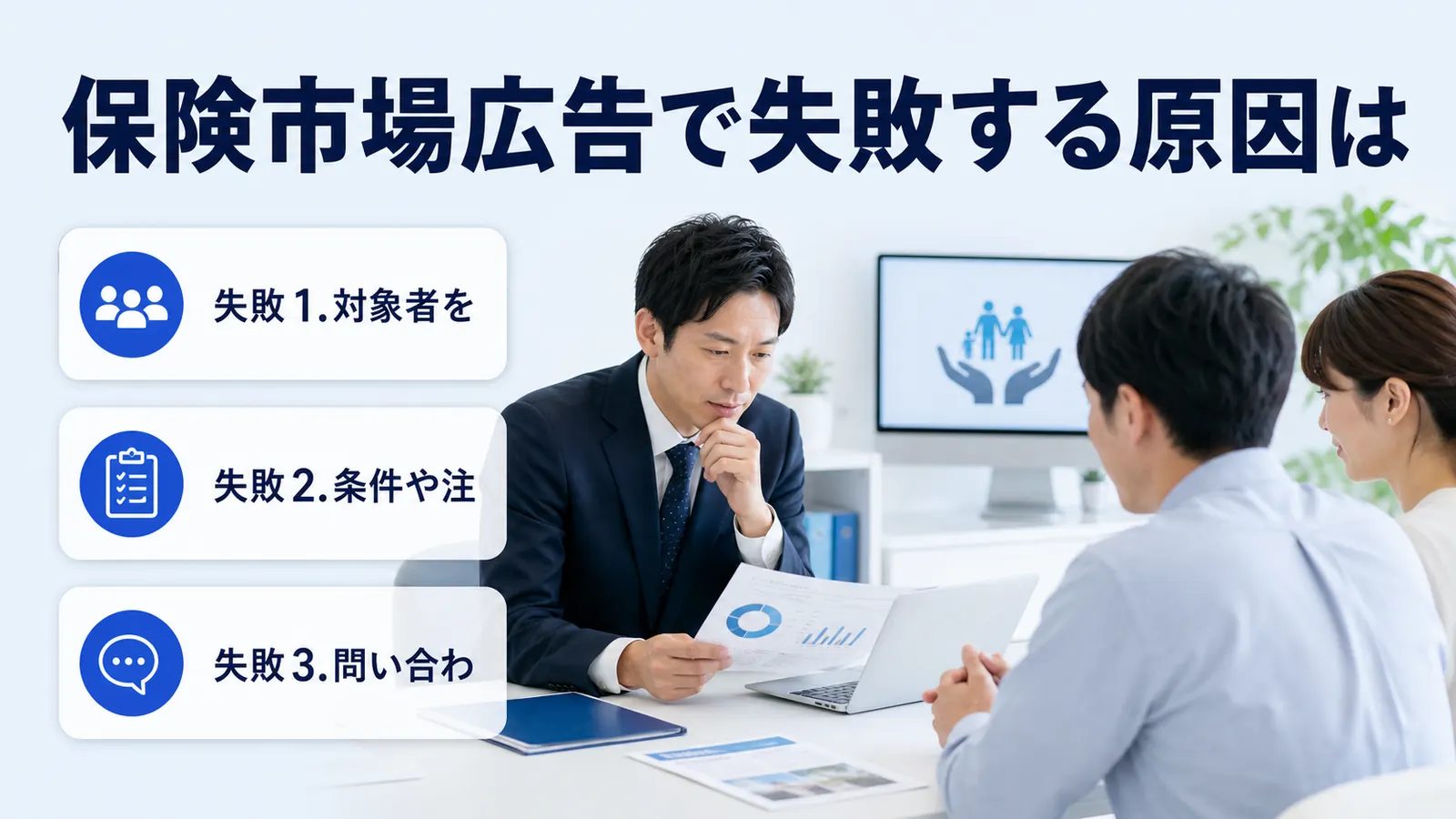 保険市場広告で失敗する原因は