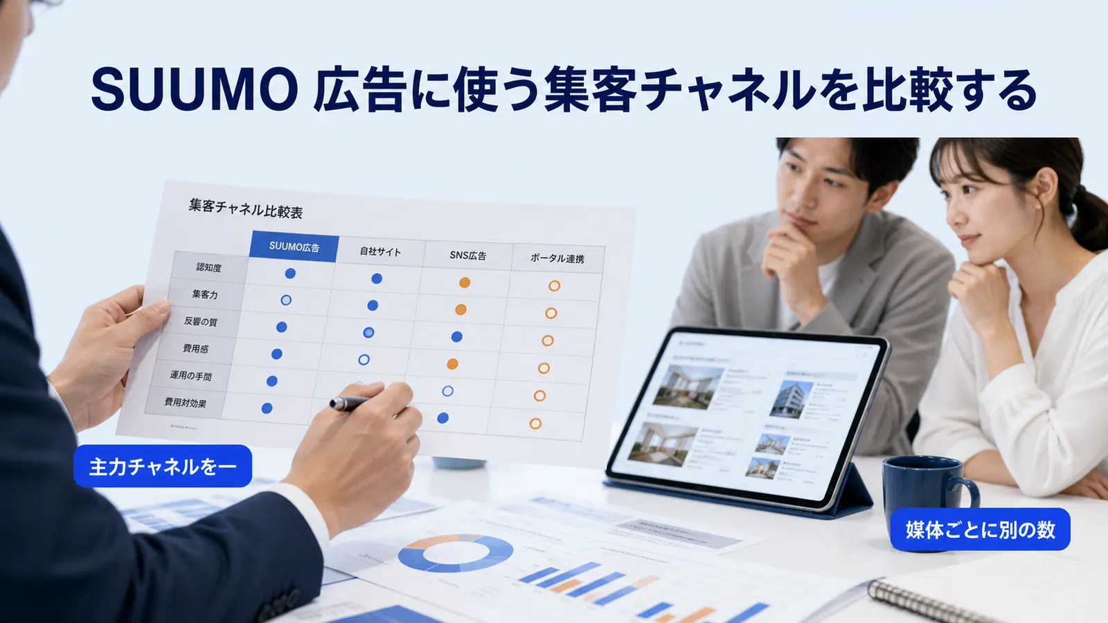 SUUMO 広告に使う集客チャネルを比較する