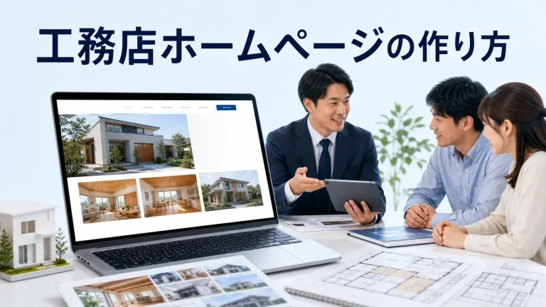 工務店ホームページの作り方を内容別のオリジナル構図で整理した図解