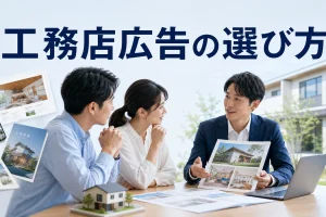 工務店広告の選び方を内容別のオリジナル構図で整理した図解