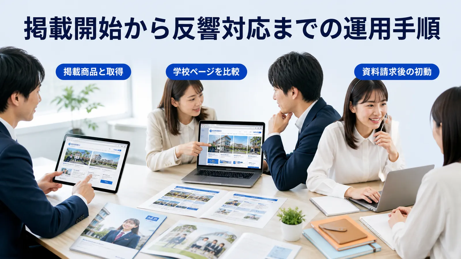 掲載開始から反響対応までの運用手順
