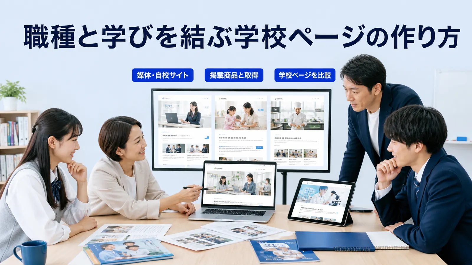 職種と学びを結ぶ学校ページの作り方