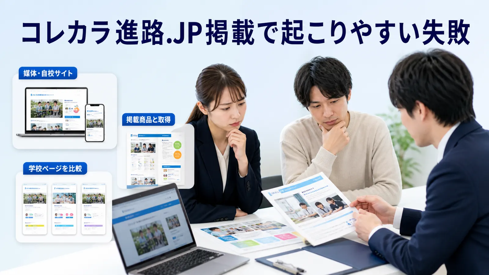 コレカラ進路.JP掲載で起こりやすい失敗