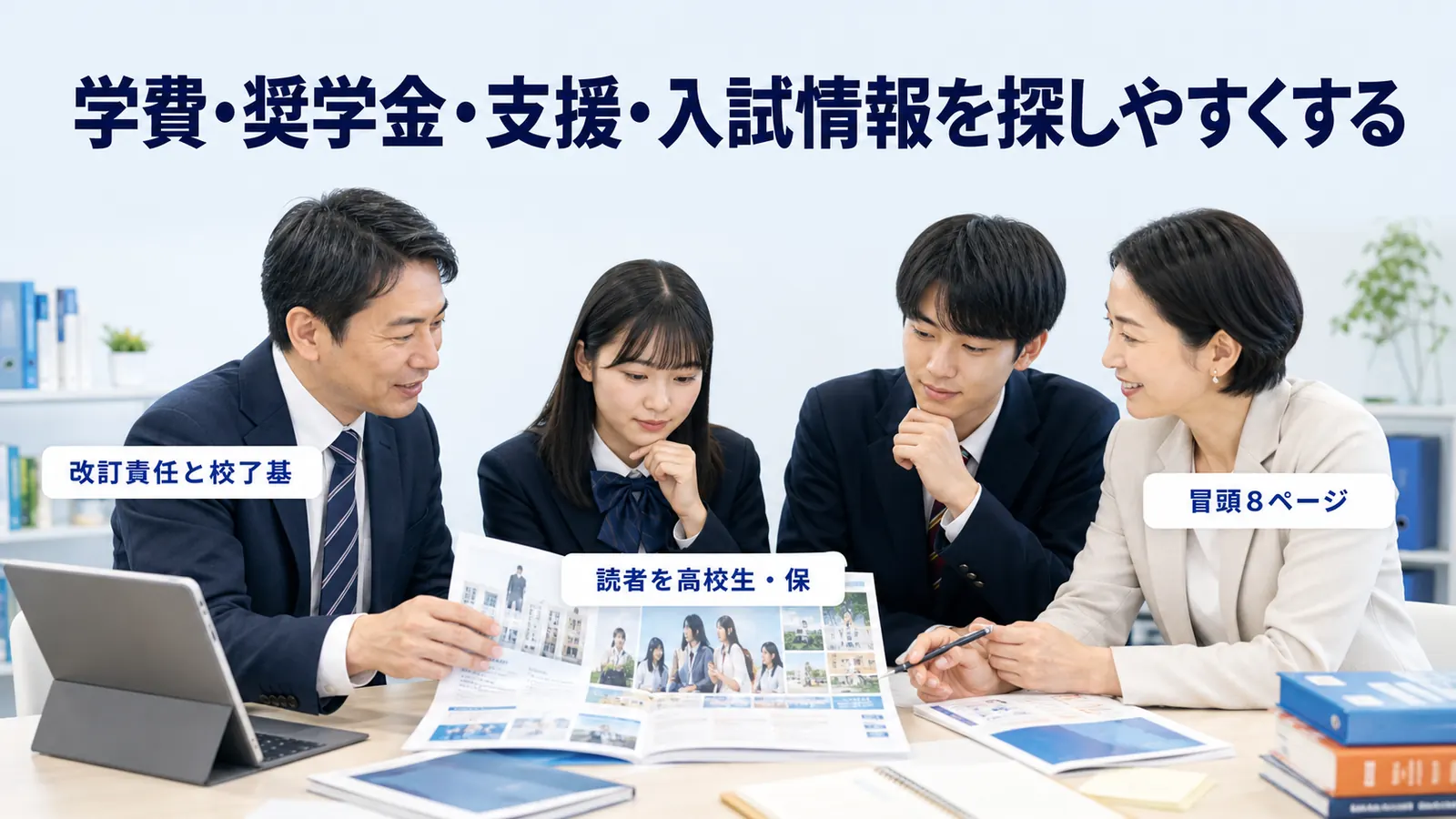 学費・奨学金・支援・入試情報を探しやすくする