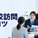 高校訪問のコツを内容別のオリジナル構図で整理した図解