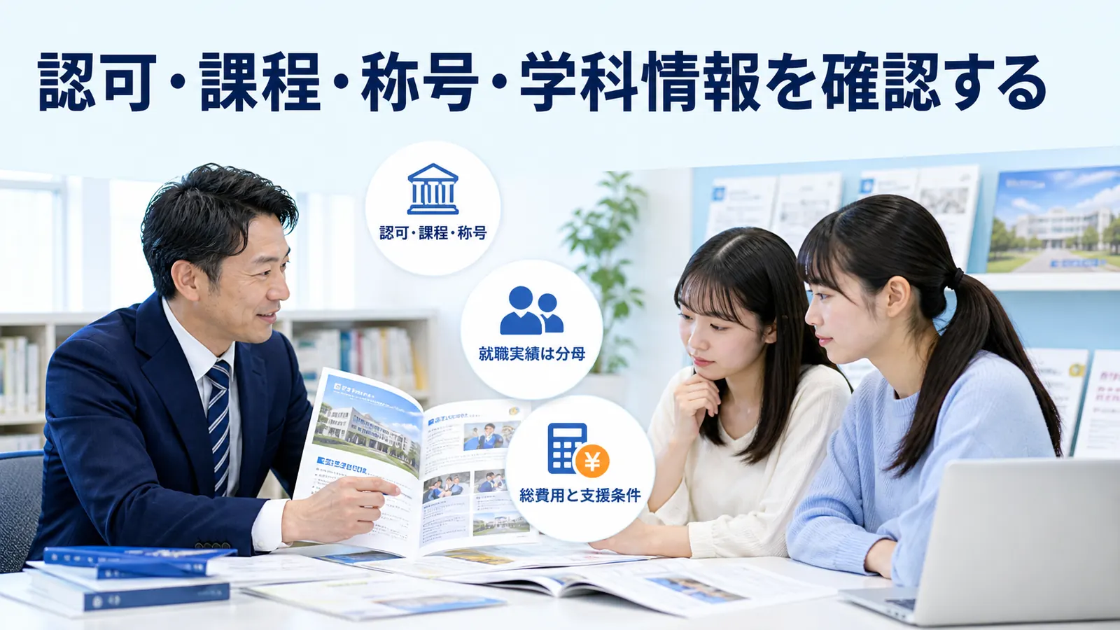 認可・課程・称号・学科情報を確認する
