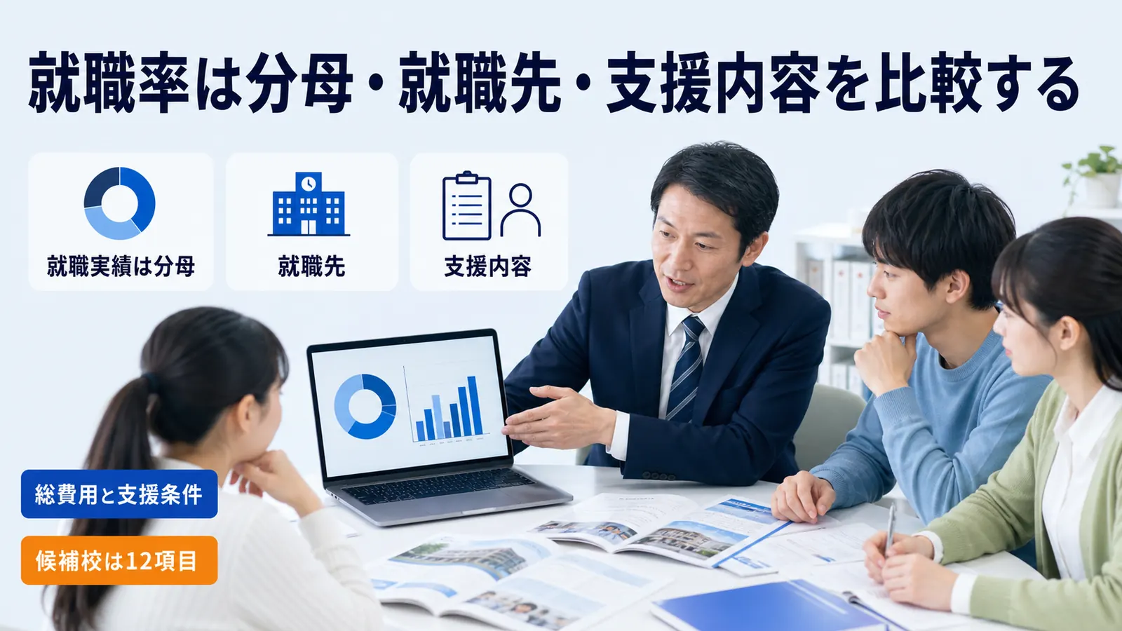 就職率は分母・就職先・支援内容を比較する